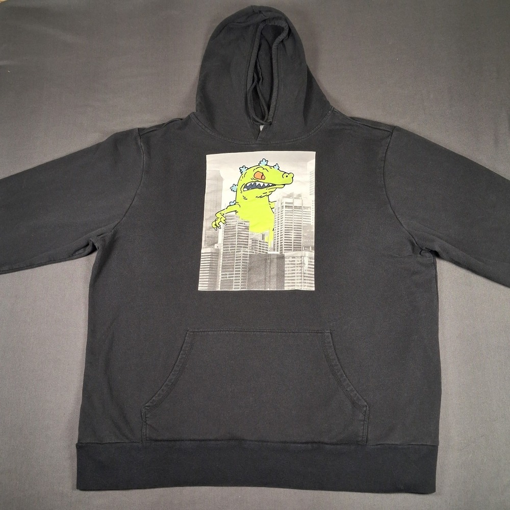 Nickelodeon Reptar Rugrats Pull Over Hoodie Black - Size 2XL